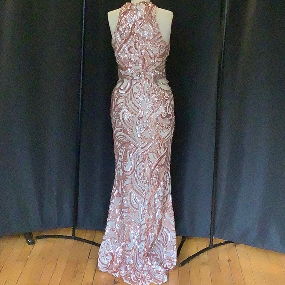Rose Gold Sequin Gown - Picture 4 of 5